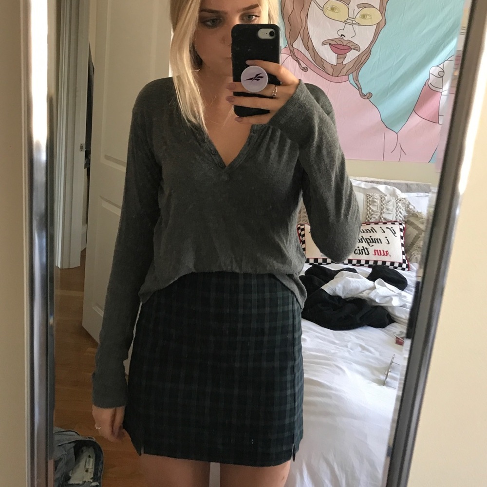 Brandy Melville Plaid Mini Skirt